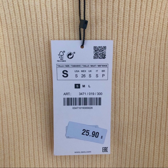 NEW ZARA Yellow Knit Sweater Crop Tank - Picture 5 of 5